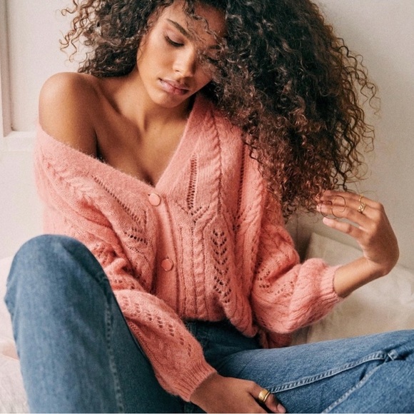 Sezane Sweaters - Sezane Augustino Jumper in Peach Pink